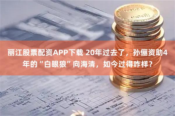 丽江股票配资APP下载 20年过去了，孙俪资助4年的“白眼狼”向海清，如今过得咋样？